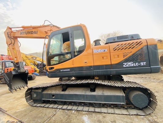 22 tonnellate originale giapponese di seconda mano Hyundai R225 Crawler Excavator con 112 kW di potenza del motore e 1,05 m3 di capacità del secchio