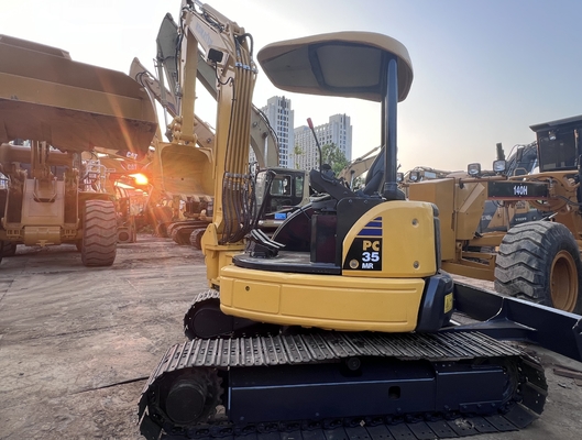 Miniescavatore Usato Komatsu PC35MR Escavatore a striscia di seconda mano Escavatore Macchine da costruzione